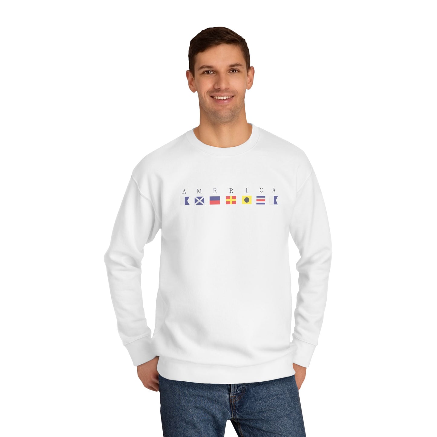 Nautical America Signal Flag Sweatshirt - Navy Letters