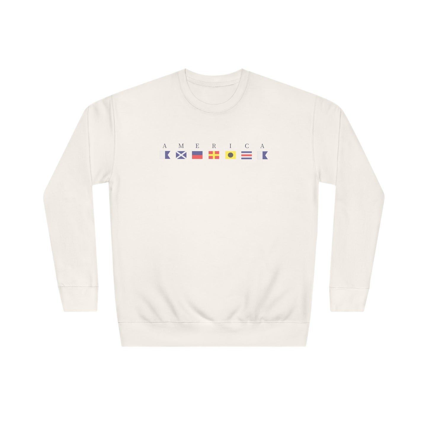 Nautical America Signal Flag Sweatshirt - Navy Letters